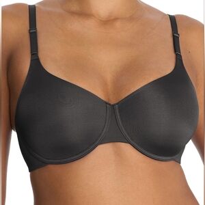 Natori 731325 Liquid Full Fit Contour Underwire Bra Sz 34B Coal Gray $72